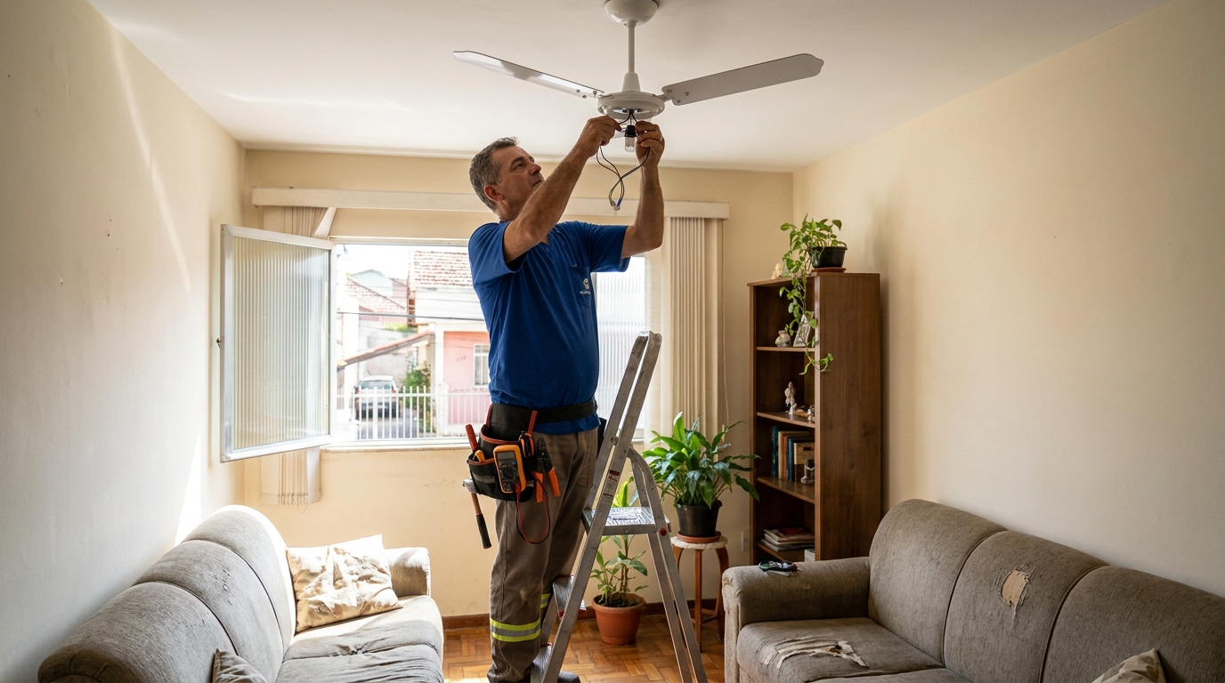 Montagem de Ventilador em Bauru‑SP